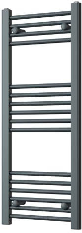 UK Radiators Modern Straight Heated Towel Rail Radiator - Towel Radiator | H1000mm x W400mm, Anthracite - Brackets and Fixings Included - Efficient Towel Warmer for Bathrooms, Screw-In Wall Mounted
