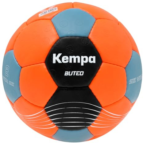 Kempa Buteo Handball für Jugend und Erwachsene - Top-Spielball - orange/blau - sehr griffig