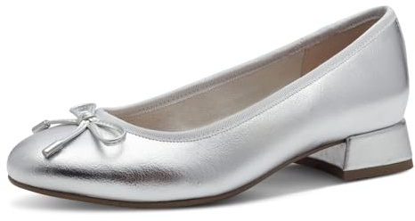 MARCO TOZZI Damen Pumps mit Schleife Elegant, Silber (Silver), 39 EU