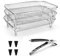 LPAMABA 3 Griglie per Friggitrice ad Aria Cestelli per Friggitrice ad Aria in Acciaio Inox Cestelli per Disidratatore Impilabili a 3 Strati per Friggitrice ad Aria Forno