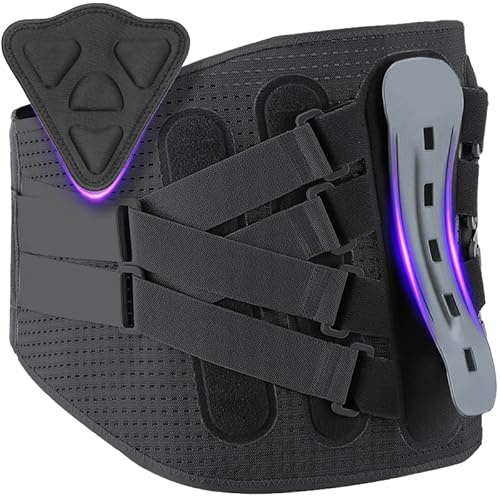 mezzuno Faja Lumbar Hombre Mujer con Soporte Biónico, Almohadilla de Apoyo 3d, Férulas Ergonómicas, 8 Puntos de Compresión, Malla Elástica Transpirable, Dolor Espalda, Ciática, Trabajo, Postura (S)