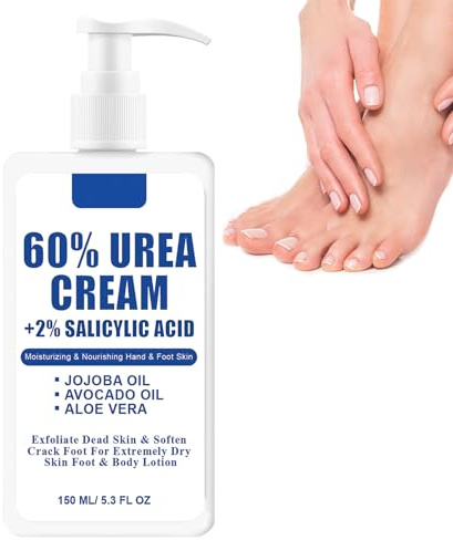 150ml Fußcreme, 60% Urea Fusscreme, Reparaturcreme Für Füße Und Hände, Hydrating And Anti-Cracking Foot Cream, Urea Cream, Maximale Stärke Für Hand, Fuß Und Körperpflege, Fußcreme Trockene Füße