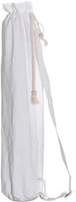 Yogatasche Yoga-Tasche, Segeltuch-Yogamatten-Tasche, tragbare Turnmatten-Tasche, Yoga-Rucksack, Yogamatten-Aufbewahrungstasche, Fitnessträger (Yogamatte nicht im Lieferumfang enthalten)(White)