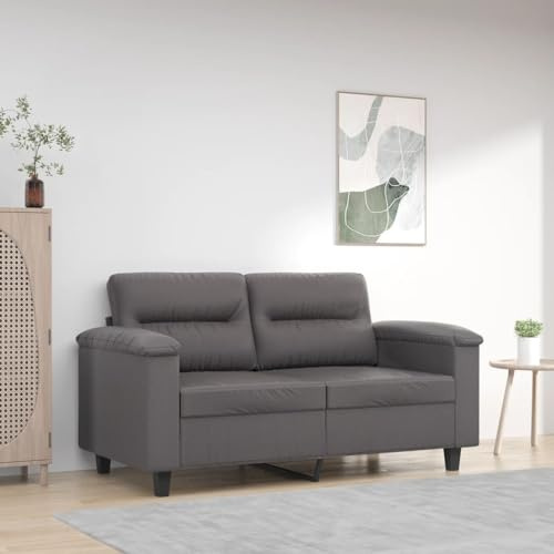 Woonisher 2-Sitzer-Sofa Grau 120 cm Kunstleder