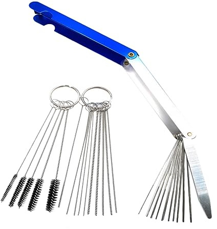 GLEAVI 9sets Carburettor Cleaning Tool Kit Brush Needle Set Throttle Body Cleaner for Cars