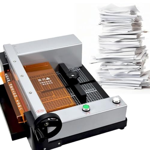 ZenSeFarin Massicot électrique, Largeur De Coupe 0-300 Mm, épaisseur 40 Mm, Machine De Découpe De Papier De Bureau Et Industrielle Coupe-Cuir électrique Comprend des Lignes De Quadrillage