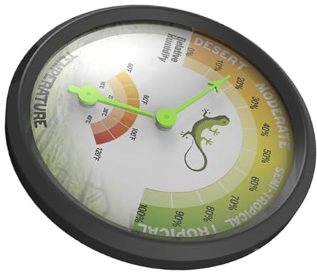 ROMISBABA Digitales Reptilienthermometer Und Hygrometer Mit Hochpräzisionssensor -material Einfach Anzubringen Mit Rückseitigem Aufkleber Für Terrarien Und Reptilienkästen