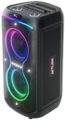 Muse M-1930 Enceinte DJ Bluetooth Party | Haut-Parleur stéréo 300 W avec Spectacle de lumière, entrée Microphone, AUX & USB | aigus et Basses réglables