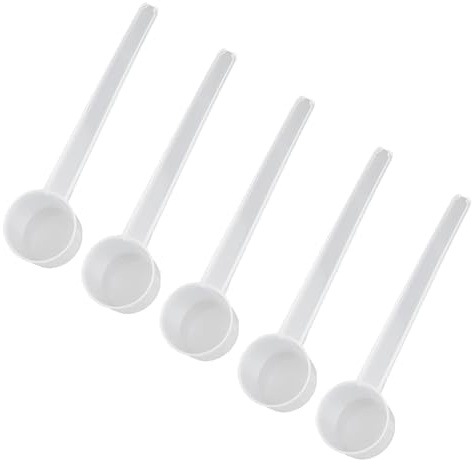 5 Pcs Measuring Spoon, Protein Scoop Set, Reusable Plastic Measuring Spoons, Measuring Cups 5g Spoons, Durable Home Catering, Multi-Purpose Kitchen Tool for Powders, Liquids, Baking & Healthcare (5g)