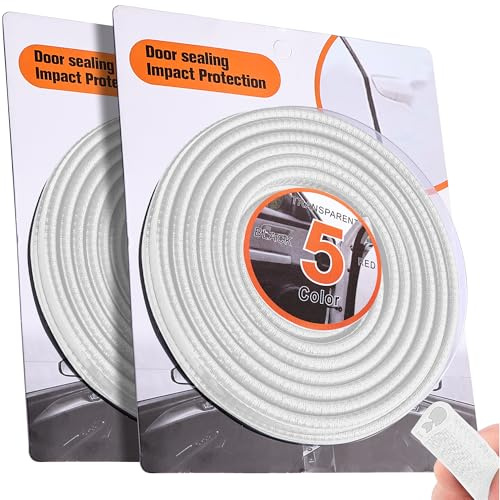Protezione Portiera Auto 5/10 m, Paracolpi Portiere Auto Nero/Bianco - Guarnizioni per Bordi Lamiera a Forma di U, Proteggi Portiera Anticollisione, Per Portiere, Bagagliaio, Cofano