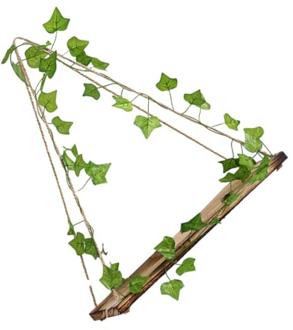 BESPORTBLE Étagère Murale Suspendue Balançoire Décorative en Imitation Lierre LED Support de Rangement Mural Artistique pour Décoration Maison Accessoire Déco Créative pour Salon et