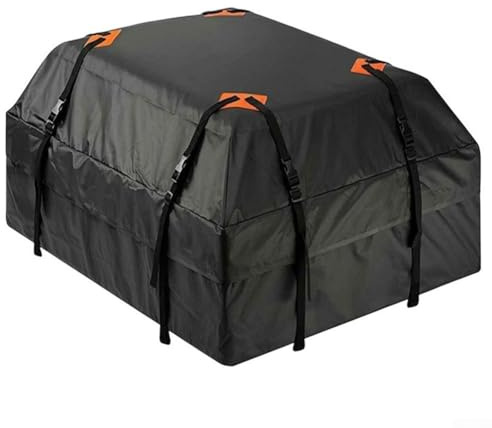 Gdfnmogo Borsa per tetto auto, 425 l, tessuto Oxford impermeabile con 8 cinghie con fibbia, che garantiscono una vestibilità sicura per viaggi e campeggio (8 supporti per porta)