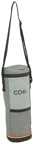 URBNLIVING Insulated 1.5L Bottle Cooler Bag, Thermal Wine and Water Bottle Carrier, Portable Travel Sleeve for Picnic, Camping, Hiking and Outdoor Use with Adjustable Shoulder Strap