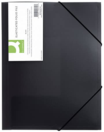 Q-Connect KF02314 Flügelmappen Gummizugmappe A4 schwarz