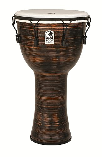 Toca TF2DM-14SCB Freestyle II Mechanically Tuned 14-Inch Djembe with Bag - Copper Spun Finish