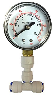 The Water Filter Men Pressure Gauge For Aquarium Ro Reverse Osmosis System With 1/4 by The Water Filter Men