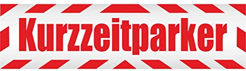 INDIGOS UG - Magnetschild Auto Kurzzeitparker mit Rahmen 45 x 12 cm - Magnetfolie LKW Truck Transporter Baustellenfahrzeug Firmenwagen - flexibel abnehmbar, wetterfest & wiederverwendbar