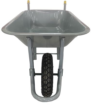Carretilla de jardín | Resistente | Color Verde| 65 litros de Volumen | 110 kg | Neumáticos con llanta metálica | Carretilla de Transporte