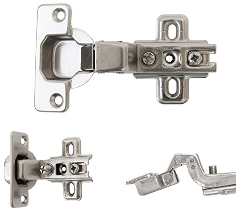4X 35mm Slide-On One Way Hinge Kitchen Cupboard Cabinet Door Inset 110° Degrees