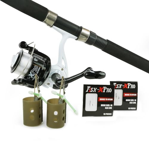 FISH-XPRO 2.40m Winklepicker Pro Angelset - Spitzenqualität - Für anspruchsvolle Angler - Langlebig & Leichtgewicht - Ultimative Präzision & Kraft - Komplettes Set mit Rolle