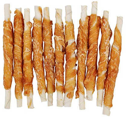 Nobleza - 600g Hundesnack Kaurolle mit Huhn, 100% natürliche Chews Kaurolle für Hund mit hohem Proteingehalt und wenig Fett