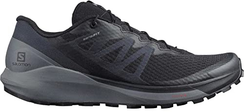 Salomon Sense Ride 4 herr trail löparskor, Svart tyst skugga Ebony, 46 2/3 EU