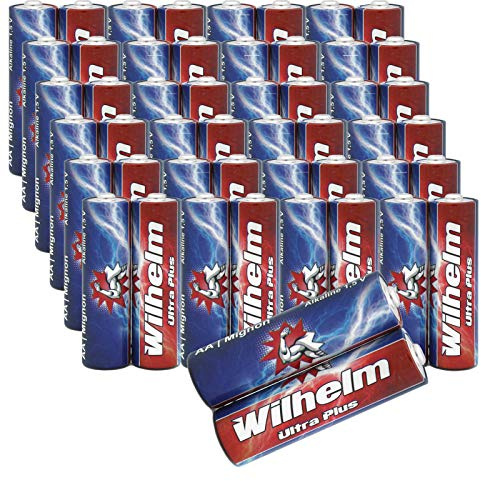Wilhelm Ultra Plus AA Batterien Alkaline LR6 LR06 1,5V Mignon – 50 Stück