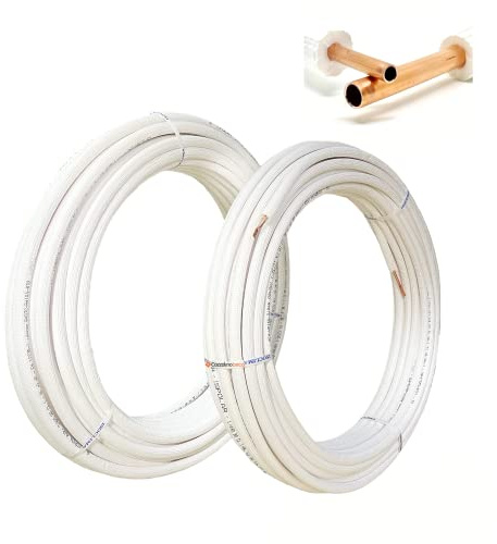 Cozzolinobrico kit tubi rame per climatizzatore coppia 10 mt da 1/4 10 mt da 3/8 totale 20 mt