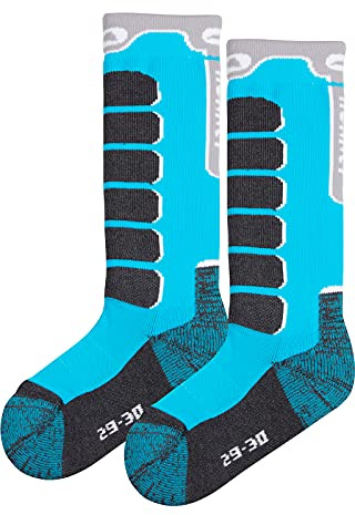 MONNET Chaussette enfant Snow Park (FR/ES, Numérique, 35, 36, Taille normale, Bleu)