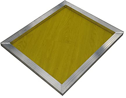 1pc Aluminium 43 * 31 cm Screendruckrahmen mit weißem 120 -t -Seidendruck Polyestergelbnetz for gedruckte Leiterplatte