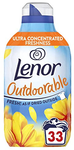 Lenor Outdoorable Fabric Conditioner Summer Breeze 33 Washes, 462 ml - Ultra Concentrated Freshness- 100 percent Recycled Bottle