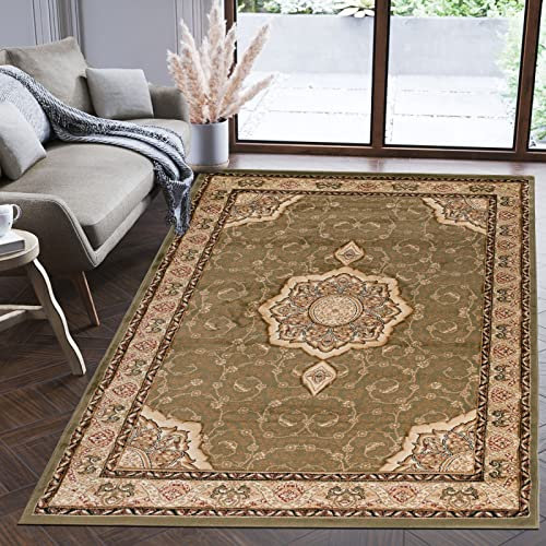 Mazovia Orientalisch Teppich - Traditioneller Teppich für Wohnzimmer, Esszimmer - Orient Teppiche Ornament - ÖKO-TEX Wohnzimmerteppich Grün - 300 x 400 cm