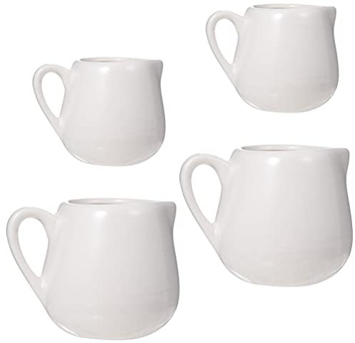 DOITOOL 4stücke Mini Milchkännchen Keramik Mit Griff Saucenbehälter Für Kaffee Und Dressings Für Küche Und Und Varianten