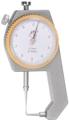 QUARKZMAN Quadrante Spessore Calibro 0-10mm | 0,01mm Meccanico Spessore Collaudatore Calibro Cuspide Testa per Misurare Misurare Tubo, Foglio Metallo