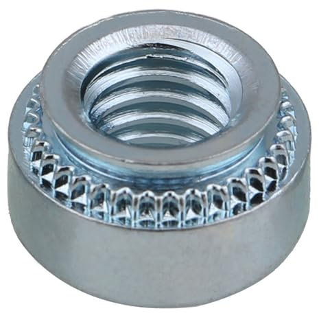 10 STÜCKE M2 M2.5 M3 M4 M5 M6 M8 M10 M12 Verzinkter Kohlenstoffstahl Drucknietmutter Druckmutter Einpressmutter Hardware Verschluss (Size : S-M8-1)