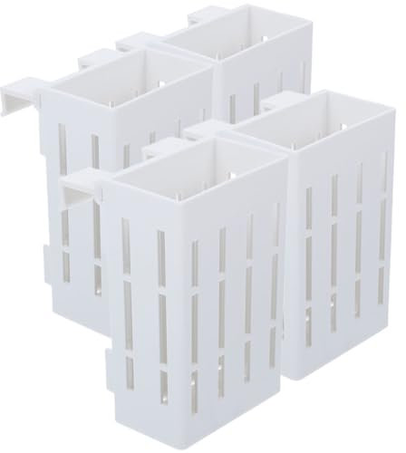 Kisangel 4pcs Aquarium Plant Holder Plastic Hanging Planter for Fish Tank Aquatic Plant Pots Live Cultivation