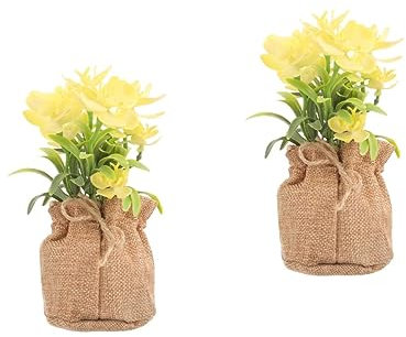Generisch pflanzenständerHealeved 2 Stück helle Hausdekorationen für Zuhause, Orchideenpflanze, Kunststoff-Blumentöpfe, Phalaenopsis-Ornament, Heimdekoration, gefälschte Orchideenblüten, Topfpflanze,