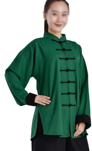 Chemise et pantalon en coton et lin - Pour femme - Style chinois traditionnel Qi Gong - Arts martiaux - Wing Chun Kung Fu - Vêtements d'entraînement