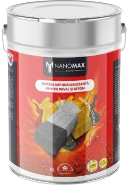 Nanomax Pave Plus Paint, Hydrophobic Paint, Protection for Concrete and Paving, Easy to Apply, Long Lasting, Durable (Red, 5L)