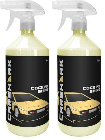 CARSHARK Cockpit Shine 2 x 1 Litre, Dashboard Cleaner, Cleans and Protects