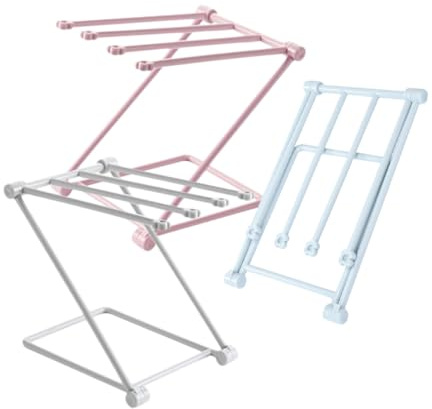 SECFOU Portasciugamani Design Semplice da Cucina 3 Pezzi Pieghevole in Pp Resistente alla Ruggine , Organizer Efficiente e Salvaspazio per Strofinacci e Asciugamani per Cucina