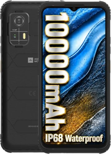 AGM H MAX Outdoor Handy - Android 14 Outdoor Smartphone Ohne Vertrag 10000 mAh,128GB T606-Chip Baustellen Handy 6.56 Zoll HD+,Baustellenhandy IP68/ Face ID/Fingerabdruck/Dual SIM/NFC