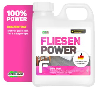 Germanio Fliesenreiniger Mega Edition, Extra Stark, 1 L Konzentrat