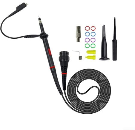 Besshepplo Sonda de capacitancia ajustable P7300 X1/X10 300MHz Sonda de osciloscopio de alto voltaje Sonda de osciloscopio