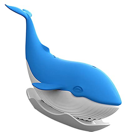 BRIGHTFUFU 1pc Creative Whale-Shaped Silicone Tea Strainer Reusable Loose Leaf Infuser for Home Office Tea House Easy to Clean Safe Material Charming Steeping Tool