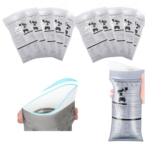 12 PCS Sacche per Urina USA e Getta, 700 ml, Orinatoio Portatile Monouso, WC da Campeggio per Adulti e Bambini, Urinella per Donne, Coni Pipi Donna e Uso con Urina Sintetica in Emergenza