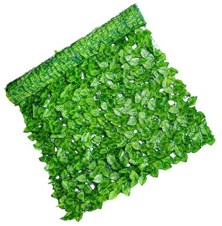 DIYEAH Clôture Décorative de Jardin avec Artificielles Réalistes Filet de Protection pour Terrasse et Balcon Haie Verte Synthétique Design Naturel