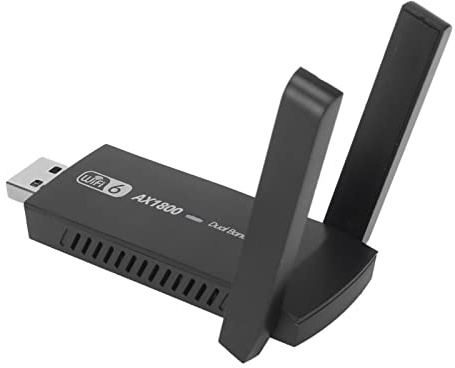 EIMSOAH Dongle WiFi de Alta Velocidad AX1800 Adaptador Inalámbrico USB 3.0 de Doble Banda Plug and Play Estable para Transmisión en Trabajo Viajes Negro