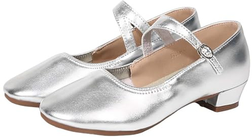 Dance Shoes for Women Latin Salsa Tango Flamenco Ballroom Dancing Pumps Low Chunky Heel Ankle Strap Soft Foldable Comfortable Sandals