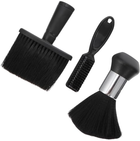 MAGICLULU Brosse à Cheveux Cassée Outil de Nettoyage 3 Pièces Plumeau de Cou pour Coiffeurs Salon de Coiffure à Domicile